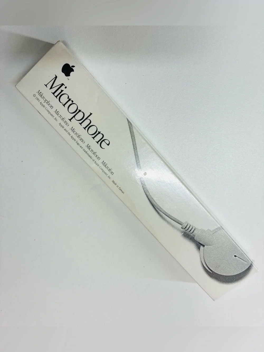 Apple White Microphone Box with Vintage Branding Original Packaging New in Box
